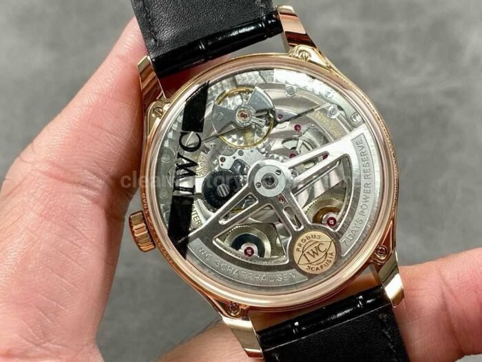 APS Factory IWC Portuguese IW500713 42.4mm Rose Gold Leather Strap Blue Dial - Image 6