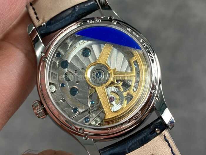 APS Factory Jaeger LeCoultre Master Ultra Thin Tourbillon Q13234E1 40mm Steel Leather Strap Blu 5 Super Clone Watch,Clean Factory Watch