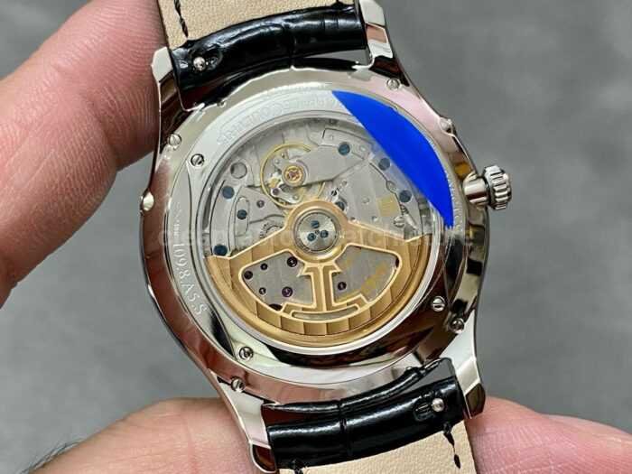 APS Factory Jaeger LeCoultre Moon Phase Master Q1368480 39mm Steel Leather Strap Blue Dial 3 Super Clone Watch,Clean Factory Watch