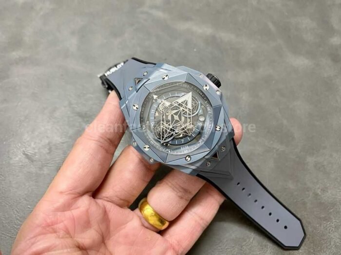 BBF Factory Hublot Big Bang Sang Bleu II 45mm 418.FX .8007.RX .MXM21 Grey Cera 3 Super Clone Watch,Clean Factory Watch