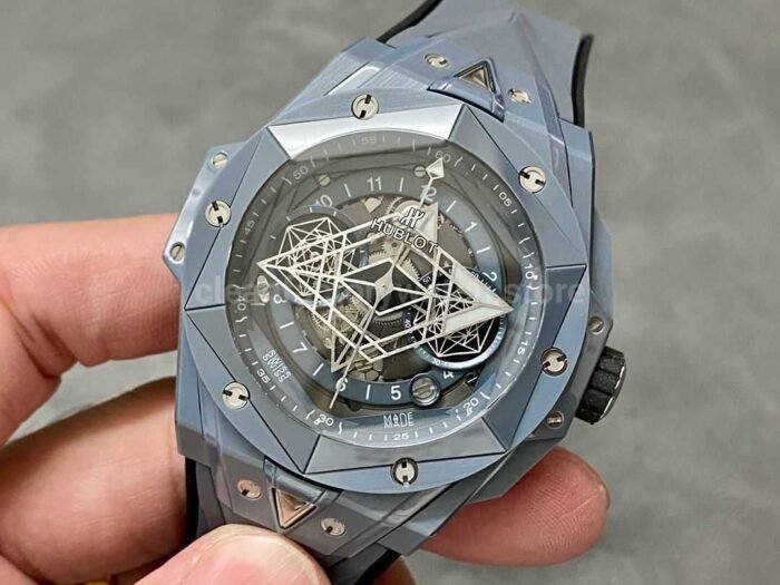 BBF Factory Hublot Big Bang Sang Bleu II 45mm 418.FX .8007.RX .MXM21 Grey Cera 6 Super Clone Watch,Clean Factory Watch