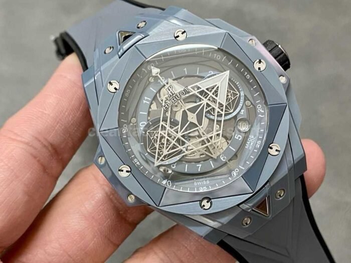BBF Factory Hublot Big Bang Sang Bleu II 45mm 418.FX .8007.RX .MXM21 Grey Cera 8 Super Clone Watch,Clean Factory Watch