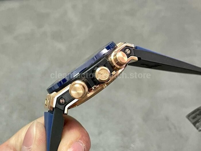 BBF Factory Hublot Big Bang Unico 441.OL .5181.RX 42mm Rose Gold Rubber Strap Skeletonized Blue Dia 7 Super Clone Watch,Clean Factory Watch