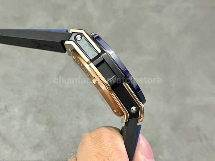 BBF Factory Hublot Big Bang Unico 441.OL .5181.RX 42mm Rose Gold Rubber Strap Skeletonized Blue Dia Super Clone Watch,Clean Factory Watch