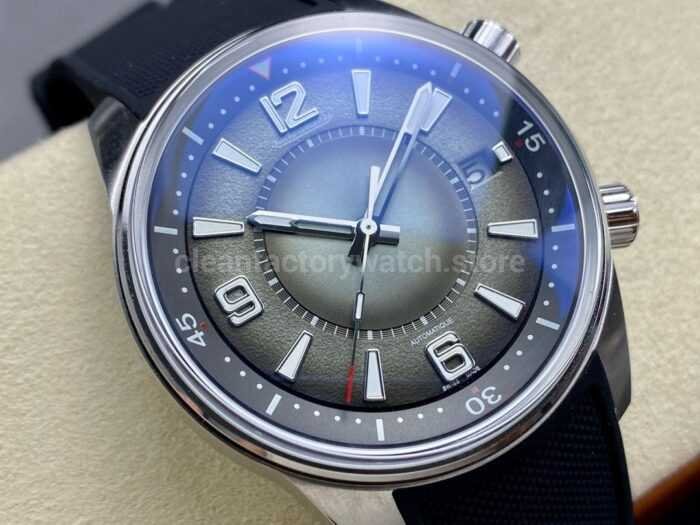 BLS Factory Jaeger LeCoultre Polaris Date Q906863J 42mm Steel Rubber Strap Arabic Numerals Gree Super Clone Watch,Clean Factory Watch