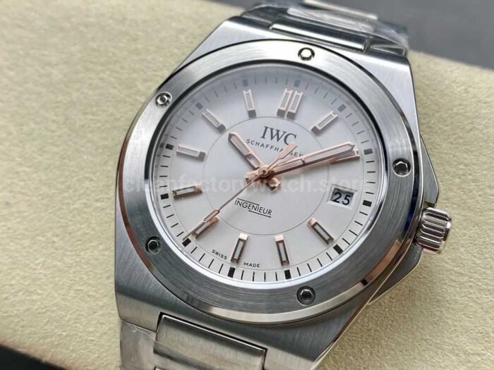 GH Factory IWC Ingenieur Automatic IW323906 40mm Full Steel Rose Gold White Dial - Image 3