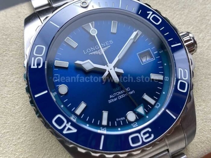 GR Factory Longines HydroConquest GMT L 3.790.4.96.6 41mm Full Steel Blue Dial 8 Super Clone Watch,Clean Factory Watch