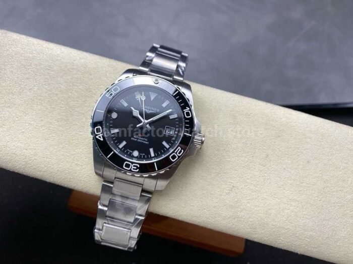 GR Factory Longines HydroConquest GMT L3.790.4.56.6 41mm Full Steel Black Dial - Image 4