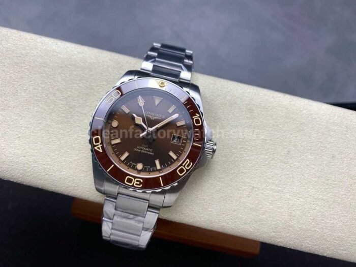 GR Factory Longines HydroConquest GMT L3.790.4.66.6 41mm Full Steel Brown Dial 9 Super Clone Watch,Clean Factory Watch
