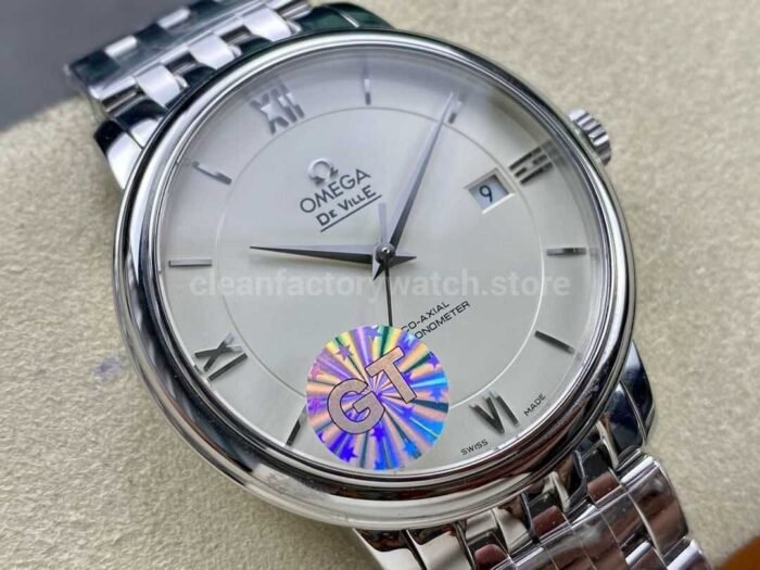 GT Factory Omega De Ville Prestige 424.10.40.20.02.003 39.5mm Full Steel Roman Number White Dial 4 Super Clone Watch,Clean Factory Watch