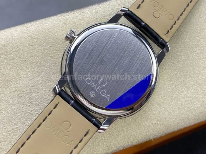 GT Factory Omega De Ville Prestige 424.13.40.20.02.001 39.5mm Steel Leather Strap Roman Number Silver Dial - Image 7
