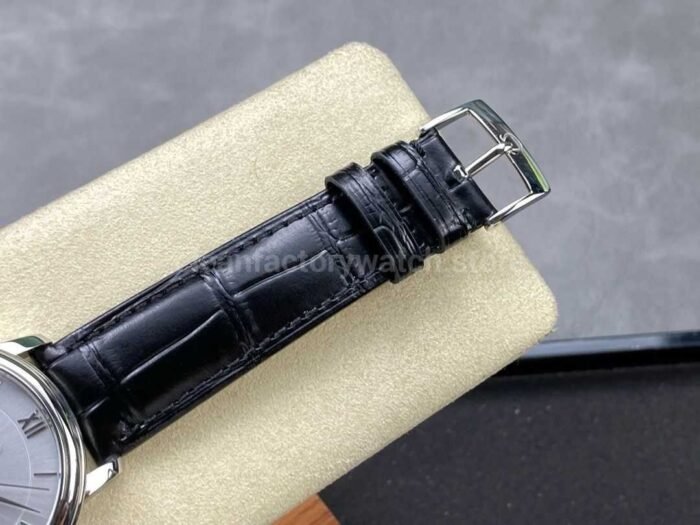 GT Factory Omega De Ville Prestige 424.13.40.20.02.001 39.5mm Steel Leather Strap Roman Number Silver Dial - Image 9