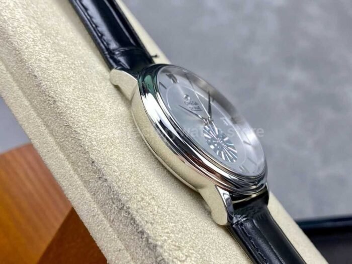 GT Factory Omega De Ville Prestige 424.13.40.20.02.001 39.5mm Steel Leather Strap Roman Number Silver Dial - Image 5