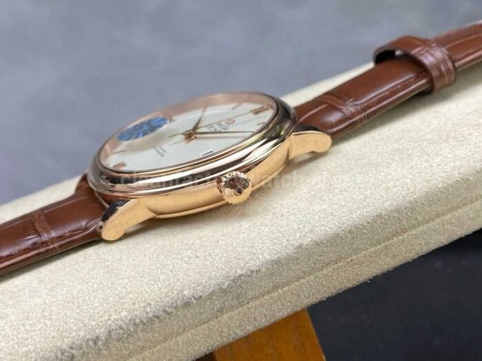 GT Factory Omega De Ville Prestige 424.53.40.20.02.001 39.5mm Rose Gold Leather Strap Gold Ro 4 Super Clone Watch,Clean Factory Watch