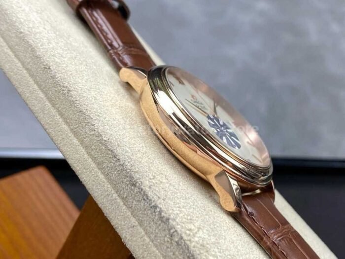 GT Factory Omega De Ville Prestige 424.53.40.20.02.001 39.5mm Rose Gold Leather Strap Gold Ro 7 Super Clone Watch,Clean Factory Watch
