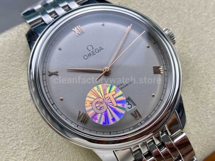 GT Factory Omega De Ville Prestige 434.10.40.20.06.001 40mm Full Steel Rose Gold PointRoman Numb 3 Super Clone Watch,Clean Factory Watch