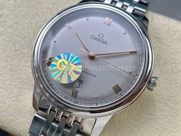 GT Factory Omega De Ville Prestige 434.10.40.20.06.001 40mm Full Steel Rose Gold PointRoman Numb 8 Super Clone Watch,Clean Factory Watch