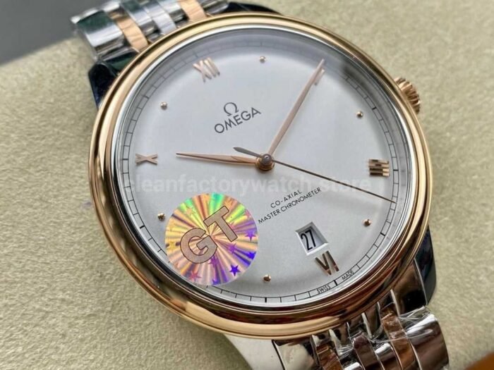 GT Factory Omega De Ville Prestige 434.20.40.20.02.001 40mm Half Rose Gold Steel，Rose Go Super Clone Watch,Clean Factory Watch