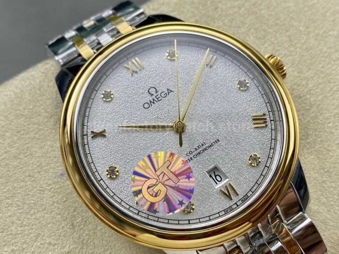 GT Factory Omega De Ville Prestige 434.20.40.20.52.001 40mm Half Gold Steel，Gold 7 Super Clone Watch,Clean Factory Watch