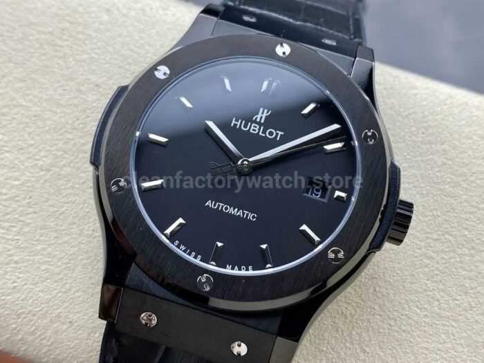 HB Factory Hublot Classic Fusion 542.CM.1171.RX 42mm Steel Leather Strap Black Dial - Image 3