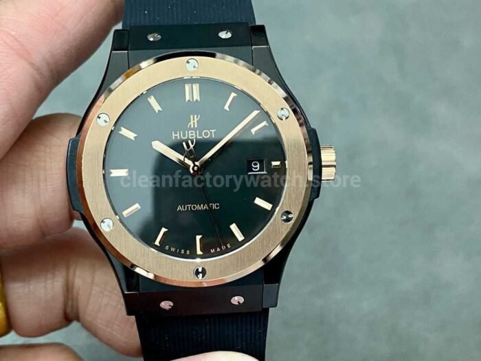 HB Factory Hublot Classic Fusion 542.CO .1181.RX 42mm Ceramic Rubber Strap Black Dial 4 Super Clone Watch,Clean Factory Watch