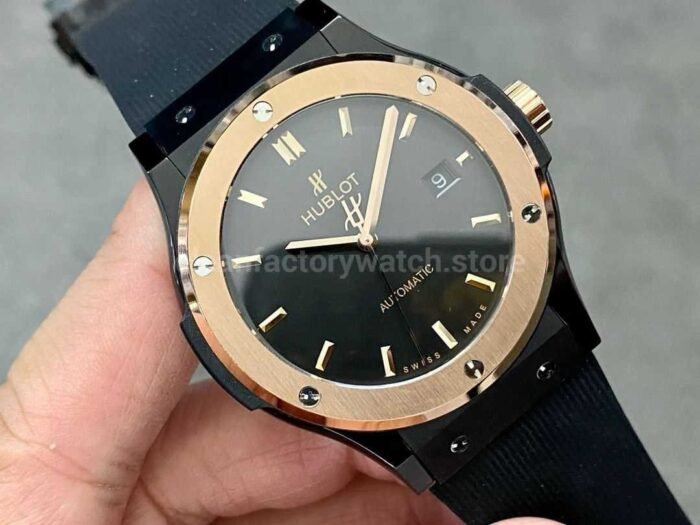 HB Factory Hublot Classic Fusion 542.CO .1181.RX 42mm Ceramic Rubber Strap Black Dial 6 Super Clone Watch,Clean Factory Watch