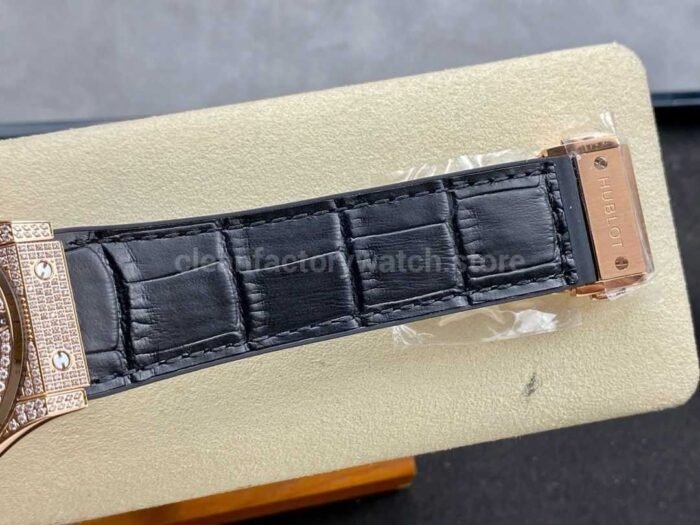 HB Factory Hublot Classic Fusion 542.OX .1181.LR .1704 42mm Rose Gold Diamond Leather Stra 7 Super Clone Watch,Clean Factory Watch