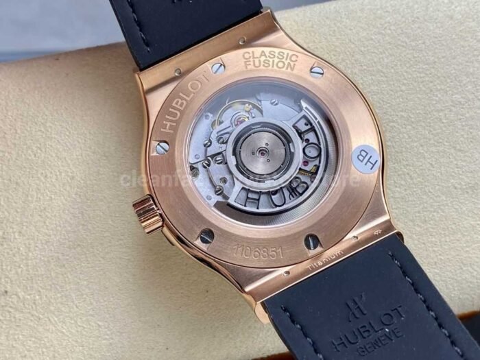 HB Factory Hublot Classic Fusion 542.OX .1181.LR .1704 42mm Rose Gold Diamond Leather Stra Super Clone Watch,Clean Factory Watch