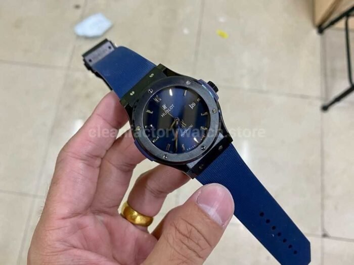 HB Factory Hublot Classic Fusion Blue 511.CM.7170.RX 42mm Rubber Strap Blue Dial - Image 4