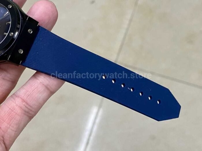 HB Factory Hublot Classic Fusion Blue 511.CM.7170.RX 42mm Rubber Strap Blue Dial - Image 9