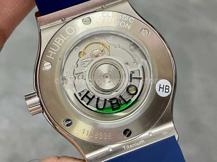 HB Factory Hublot Classic Fusion Blue 542.NX .7170.RX 42mm Rubber Strap Blue Dial 6 1 Super Clone Watch,Clean Factory Watch