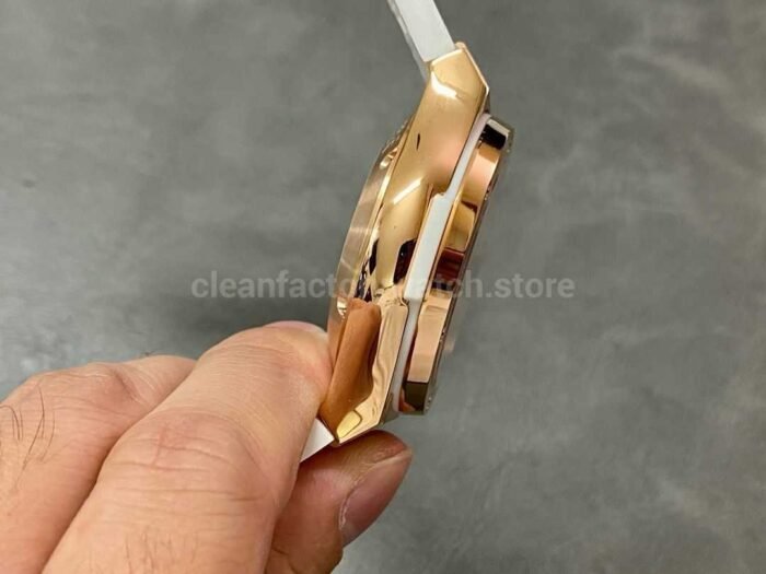 HB Factory Hublot Classic Fusion Chronograph 45mm Rose Gold Leather Strap White Dial - Image 5