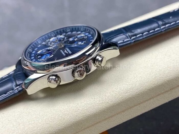LGS Factory Longines Master Collection L2.673.4.92.0Moonphase 40mm Steel Leather Strap 7 Super Clone Watch,Clean Factory Watch