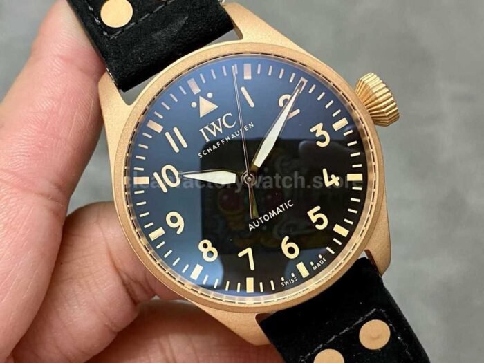 M Factory IWC Big Pilot IW329703 Bronze Black Cloth Strap Black Dial 5 Super Clone Watch,Clean Factory Watch