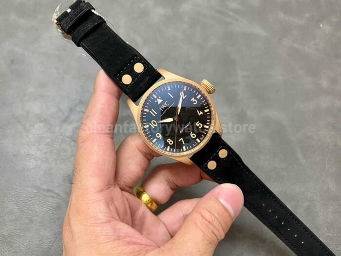 M Factory IWC Big Pilot IW329703 Bronze Black Cloth Strap Black Dial 7 Super Clone Watch,Clean Factory Watch
