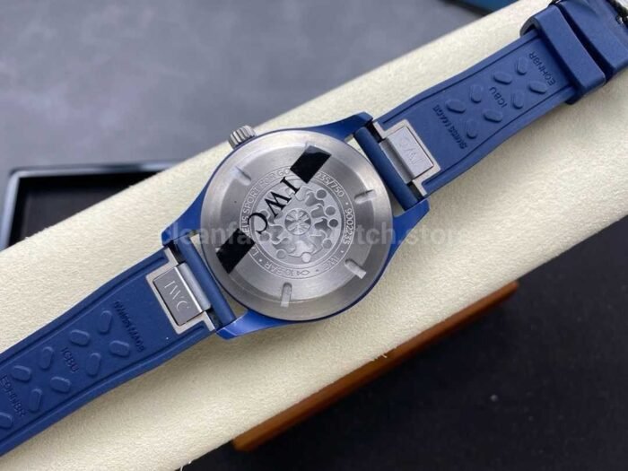 MFactory IWC Pilot IW328101 41mm Ceramic Rubber Strap Arabic Numerals Blue Dial 8 Super Clone Watch,Clean Factory Watch