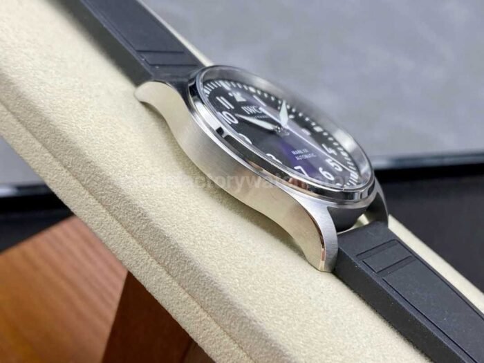 MFactory IWC Pilot Mark IW328201 40mm Steel Rubber Strap Arabic Numerals Black Dial 5 Super Clone Watch,Clean Factory Watch