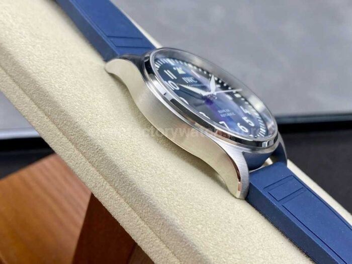MFactory IWC Pilot Mark IW328203 40mm Steel Rubber Strap Arabic Numerals Blue Dial 6 Super Clone Watch,Clean Factory Watch