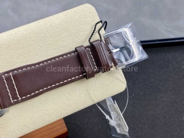 MFactory IWC Pilot Mark IW328205 40mm Steel Leather Strap Arabic Numerals Green Dial 2 Super Clone Watch,Clean Factory Watch