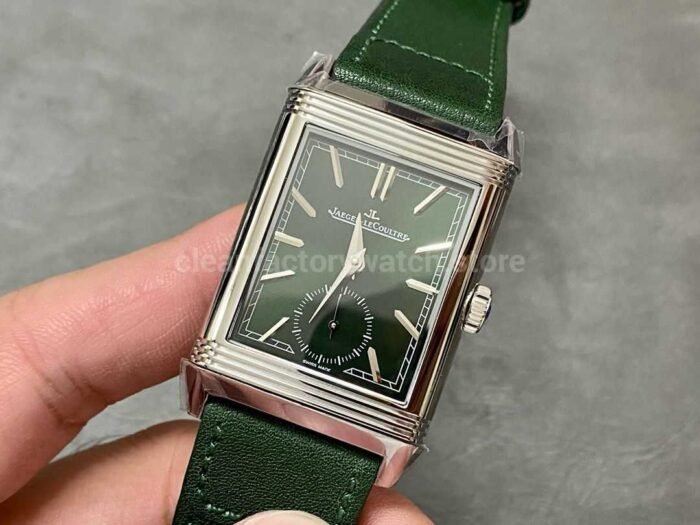MG Factory Jaeger-LeCoultre Reverso Double-Sided Dual Time Zone Q397843J 29mm Steel Leather Strap Green Dial - Image 3