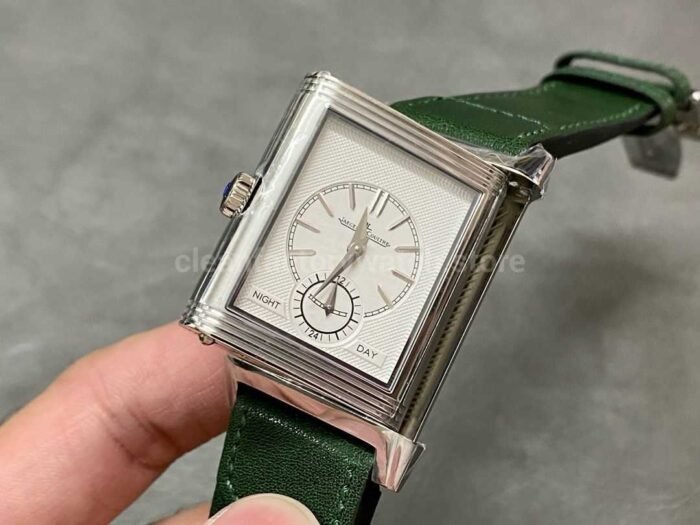 MG Factory Jaeger-LeCoultre Reverso Double-Sided Dual Time Zone Q397843J 29mm Steel Leather Strap Green Dial - Image 5