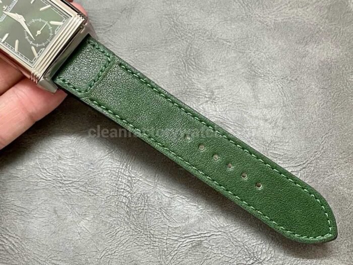 MG Factory Jaeger-LeCoultre Reverso Double-Sided Dual Time Zone Q397843J 29mm Steel Leather Strap Green Dial - Image 7
