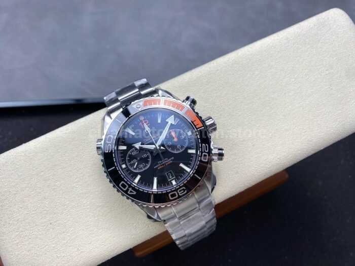 MS Factory Omega Seamaster Planet Ocean Chronograph 215.30.46.51.01.002 45mm Full Steel Black Dial 10 Super Clone Watch,Clean Factory Watch