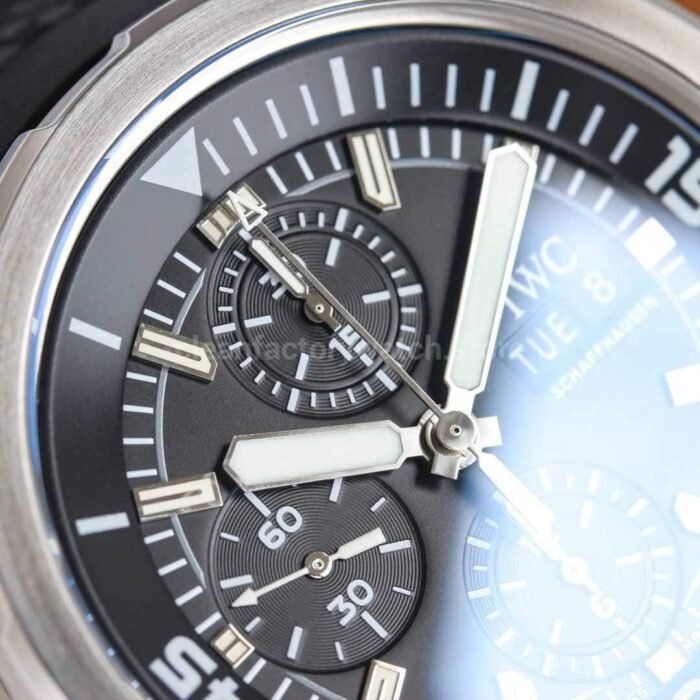 N1 Factory IWC Aquatimer Chronograph IW376803 44mm Steel Rubber Strap Black Dial - Image 3