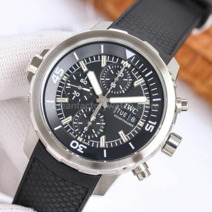 N1 Factory IWC Aquatimer Chronograph IW376803 44mm Steel Rubber Strap Black Dial - Image 2