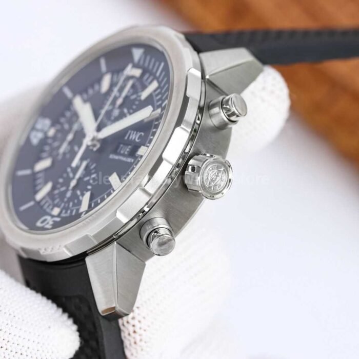 N1 Factory IWC Aquatimer Chronograph IW376803 44mm Steel Rubber Strap Black Dial - Image 6