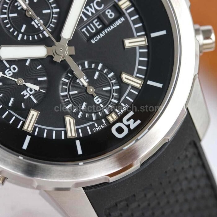 N1 Factory IWC Aquatimer Chronograph IW376803 44mm Steel Rubber Strap Black Dial - Image 4