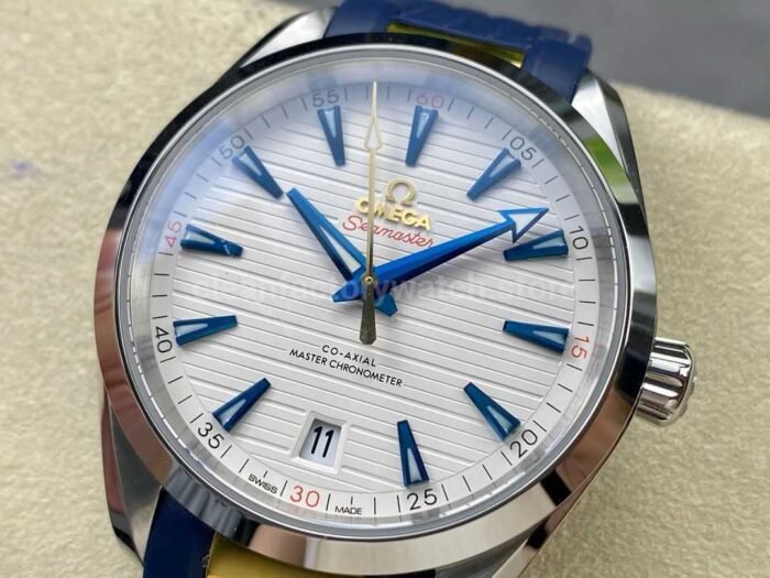 N1 Factory Omega Seamaster Aqua Terra Master Co-Axial Chronometer 220.12.41.21.02.004 41.5mm Steel Rubber Strap White Dial - Image 3