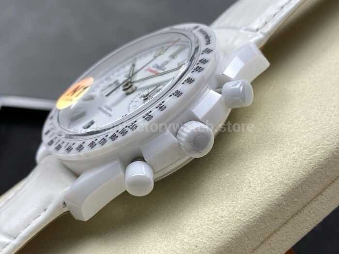 N1 Factory Omega Speedmaster 311.93.44.51.04.002 44mm Ceramic Leather Strap White Dial 7 Super Clone Watch,Clean Factory Watch