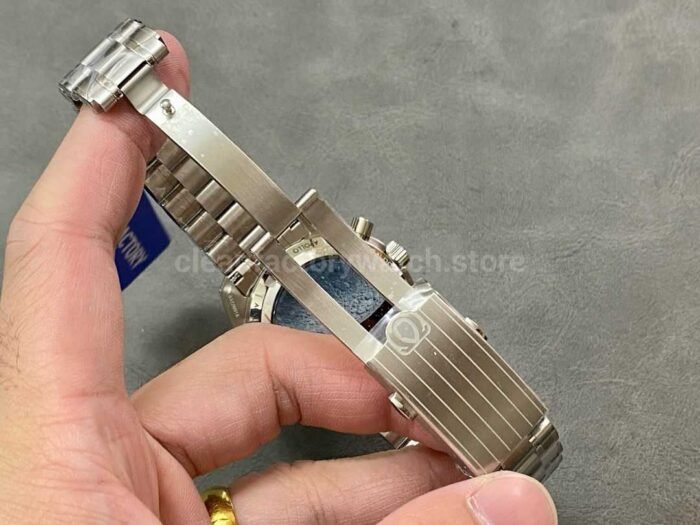 N1 Factory Omega Speedmaster Silver Snoopy Award 50th Anniversary 310.32.42.50.02.001 42mm Full Steel Line Strap White Dial - Image 9